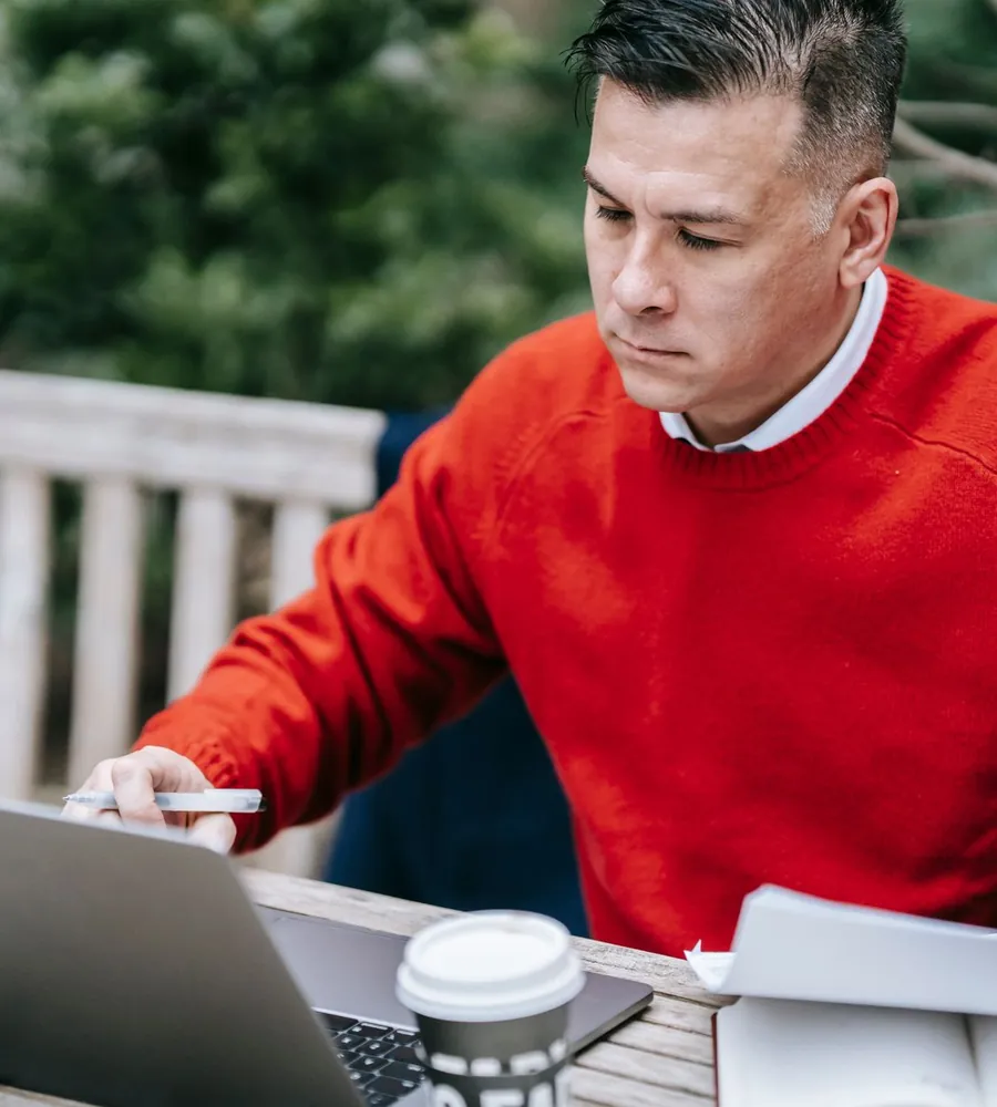 Houston bookkeeping professional reviewing business financial records