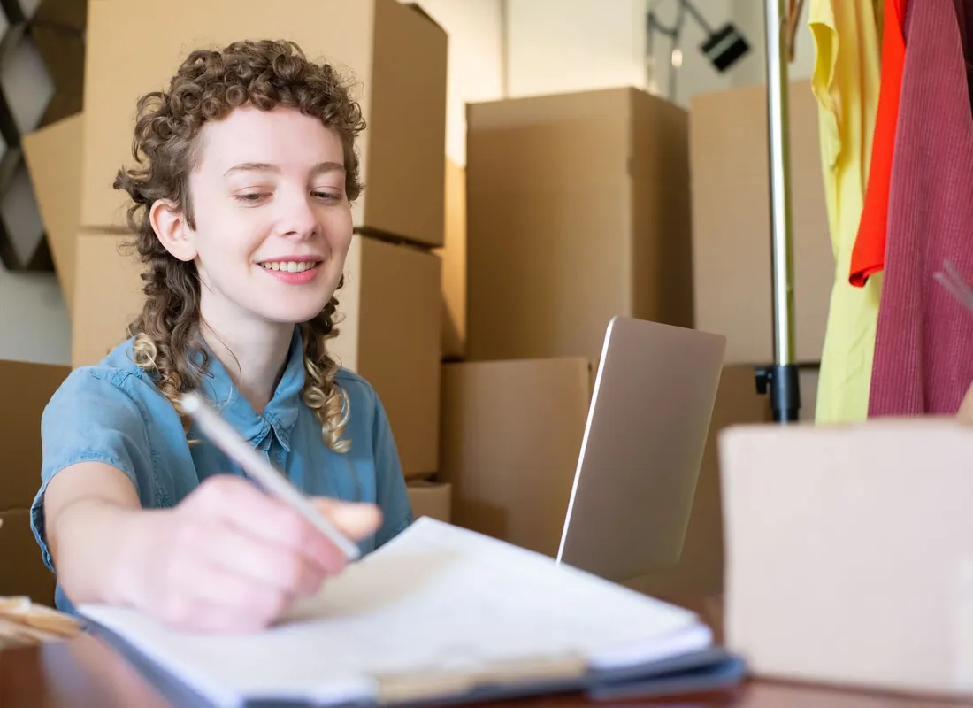 Los Angeles business owners reviewing financial documents