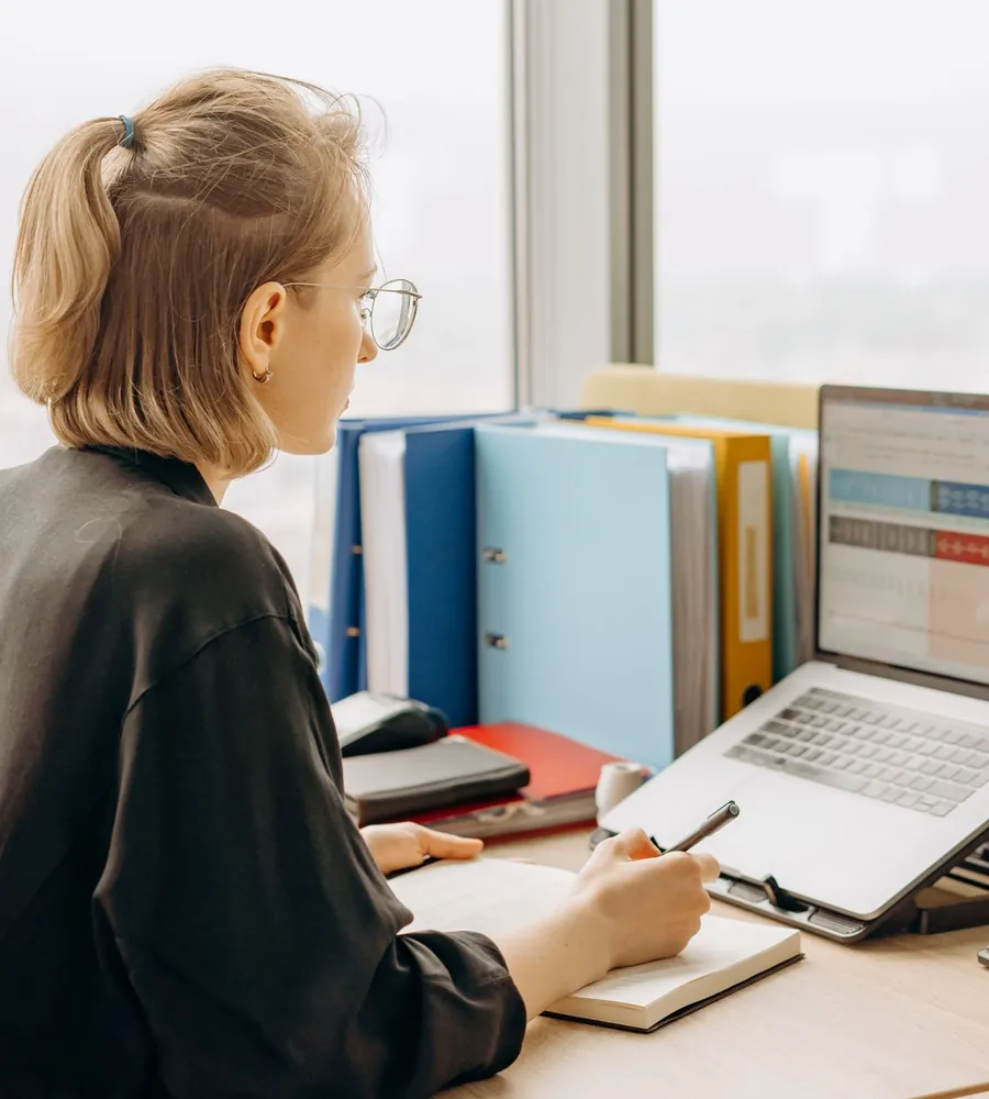Melbourne bookkeeping professional reviewing business financial records