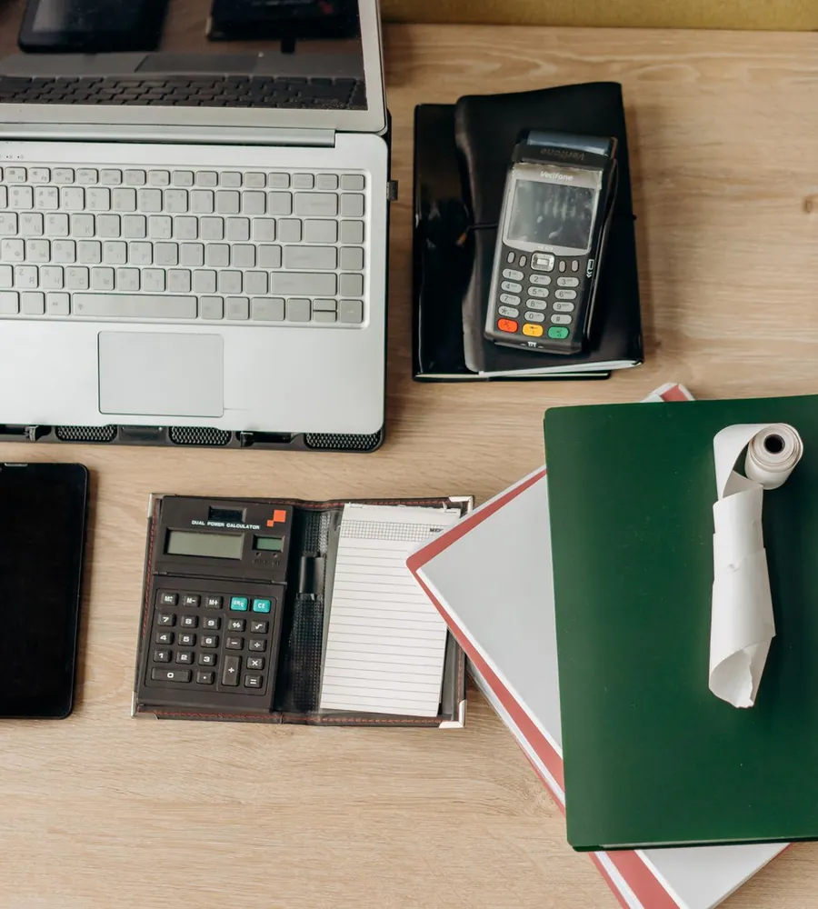 San Antonio bookkeeping professional reviewing business financial records