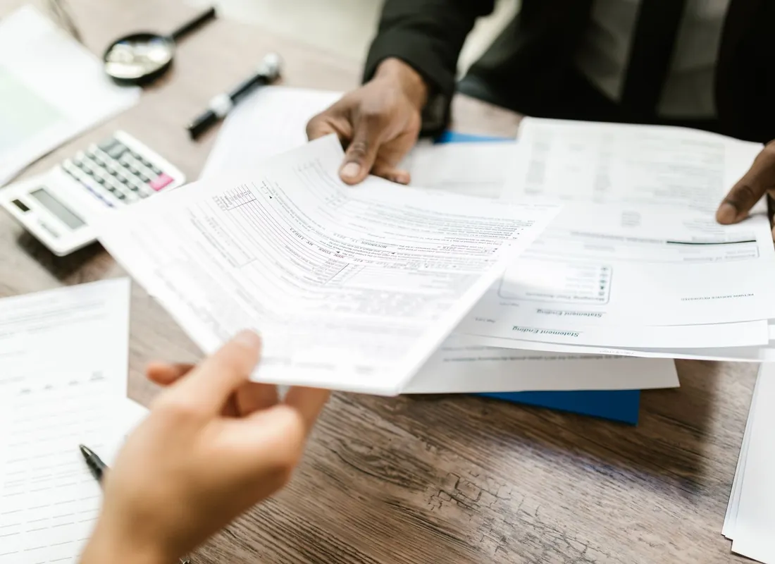 Los Angeles business owners reviewing tax documents