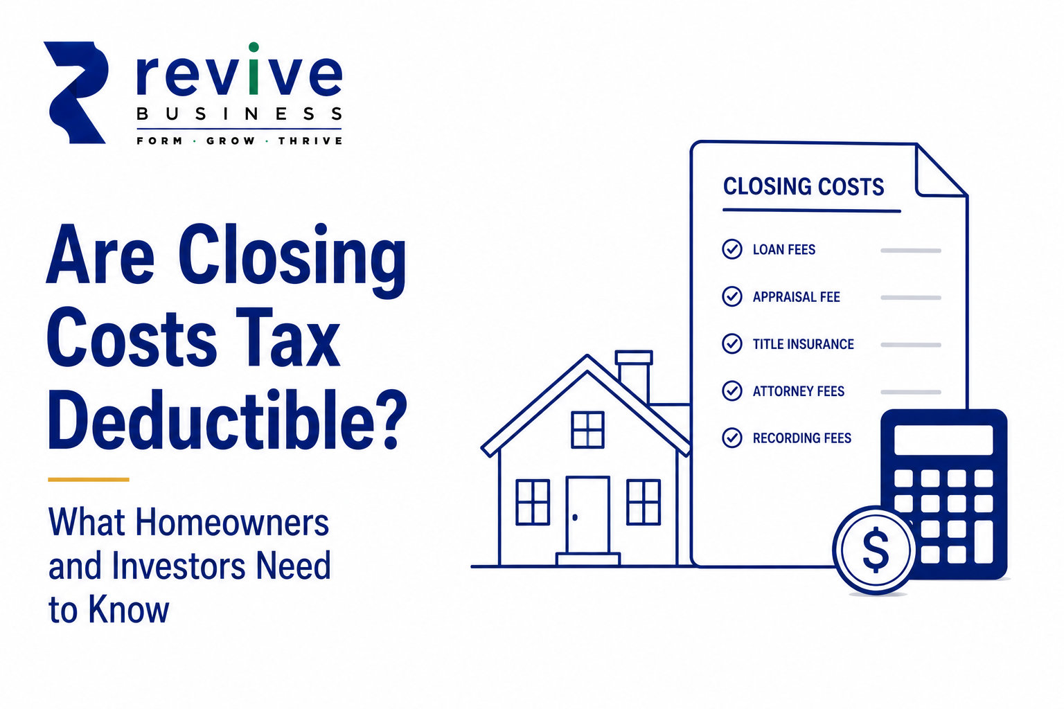 Are Closing Costs Tax Deductible