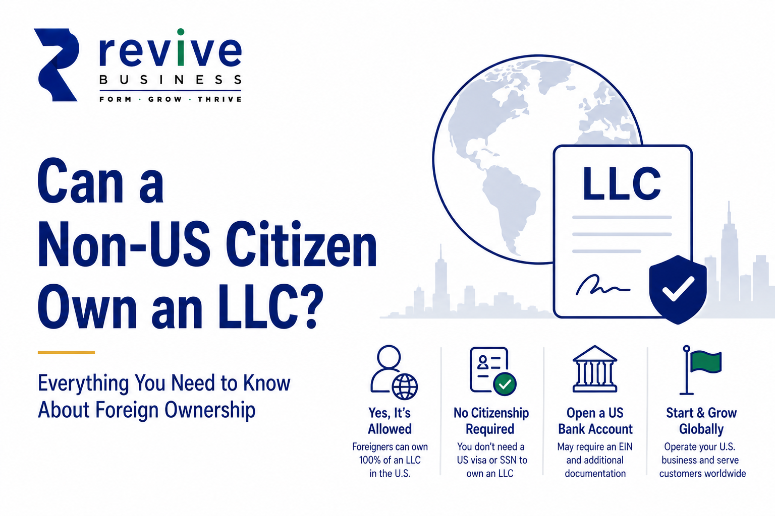 Can a Non-US Citizen Own an LLC?